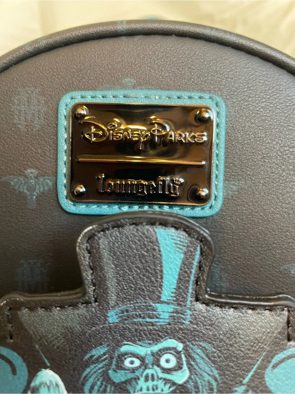 Loungefly Disney Parks Haunted Mansion Black and Teal Mini Backpack- NWOT